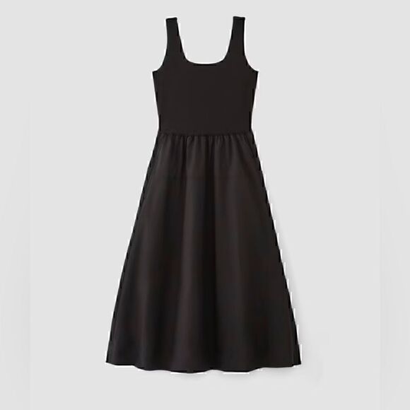 NEW Everlane The Riviera Midi Dress Black Small - Picture 5 of 5